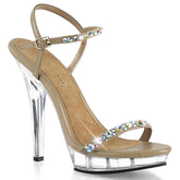 5 Inch Heel LIP-131 Taupe Pu